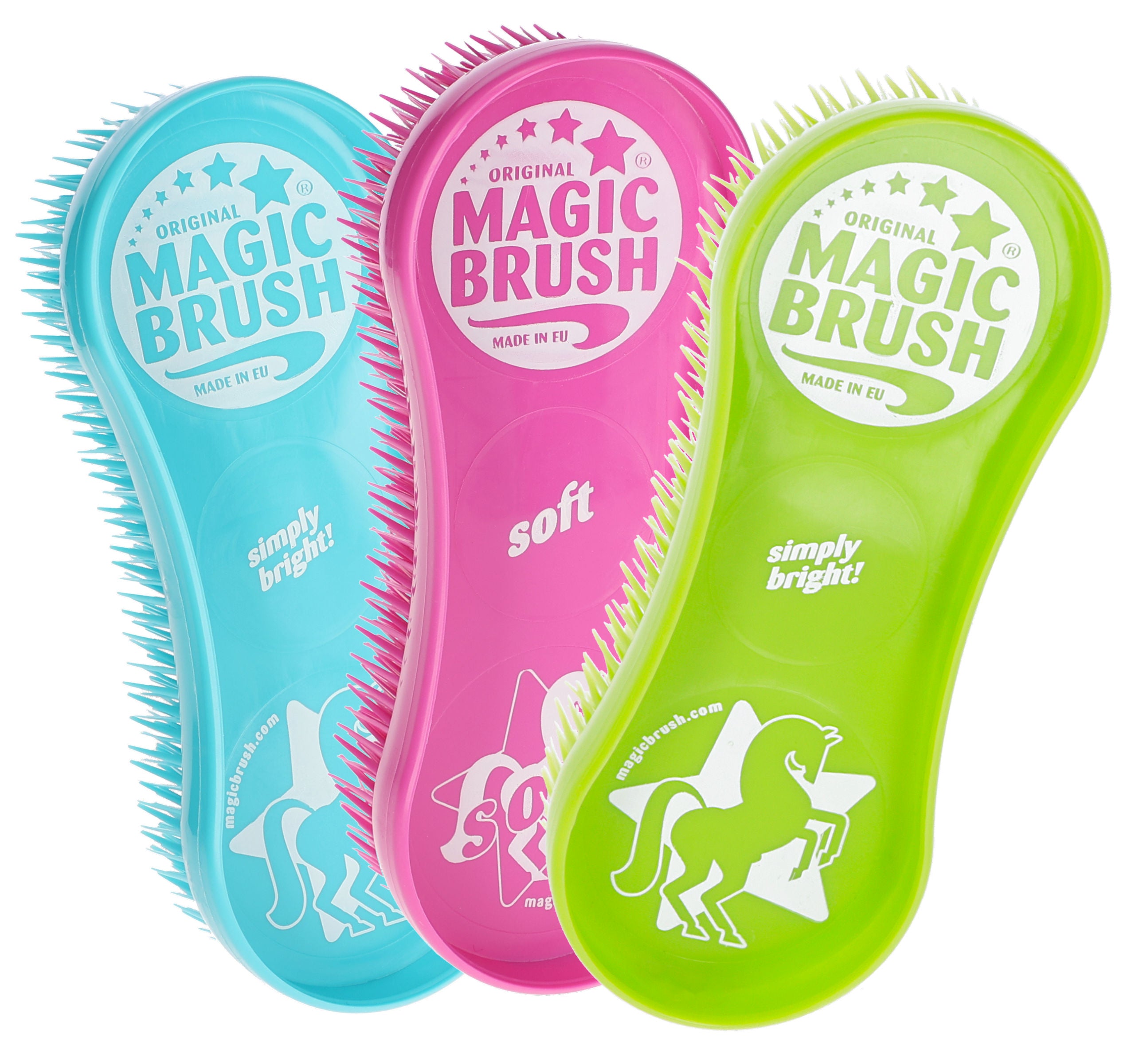 Kerbl Original Magic Brush Sets, Horse Brush, Massage Brush, Rainbow, Set  of 3 : : Health